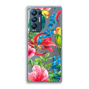 CaseCompany Papegaaien: Oppo Find X3 Neo Transparant Hoesje