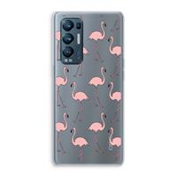 CaseCompany Anything Flamingoes: Oppo Find X3 Neo Transparant Hoesje