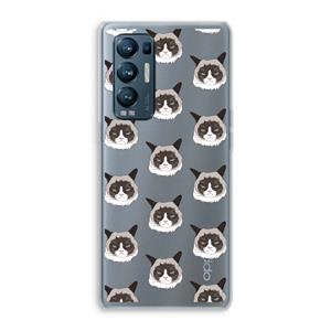 CaseCompany It's a Purrr Case: Oppo Find X3 Neo Transparant Hoesje