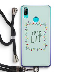 CaseCompany It's Lit: Huawei P Smart (2019) Transparant Hoesje met koord