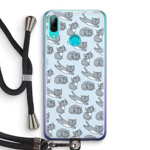 CaseCompany Poezen: Huawei P Smart (2019) Transparant Hoesje met koord