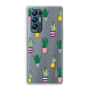 CaseCompany Sanseveria: Oppo Find X3 Neo Transparant Hoesje