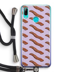 CaseCompany Bacon to my eggs #2: Huawei P Smart (2019) Transparant Hoesje met koord