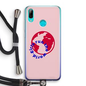 CaseCompany Run The World: Huawei P Smart (2019) Transparant Hoesje met koord