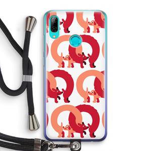 CaseCompany Dogs: Huawei P Smart (2019) Transparant Hoesje met koord