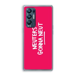 CaseCompany Neuters (roze): Oppo Find X3 Neo Transparant Hoesje