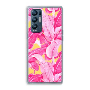 CaseCompany Pink Banana: Oppo Find X3 Neo Transparant Hoesje