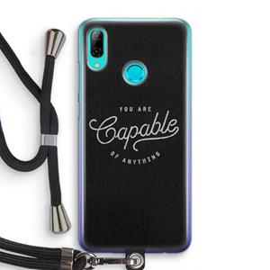CaseCompany Capable: Huawei P Smart (2019) Transparant Hoesje met koord