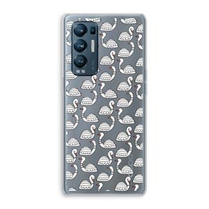 CaseCompany Zwanen: Oppo Find X3 Neo Transparant Hoesje