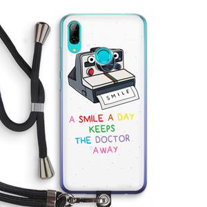CaseCompany Smile: Huawei P Smart (2019) Transparant Hoesje met koord