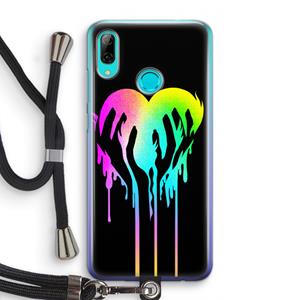 CaseCompany Hold My Heart: Huawei P Smart (2019) Transparant Hoesje met koord