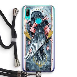 CaseCompany Golden Raven: Huawei P Smart (2019) Transparant Hoesje met koord