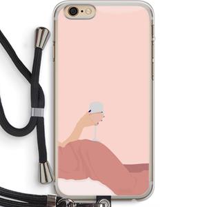 CaseCompany Wine: iPhone 6 PLUS / 6S PLUS Transparant Hoesje met koord