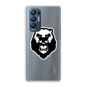 CaseCompany Angry Bear (white): Oppo Find X3 Neo Transparant Hoesje