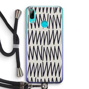 CaseCompany Marrakech Zigzag: Huawei P Smart (2019) Transparant Hoesje met koord