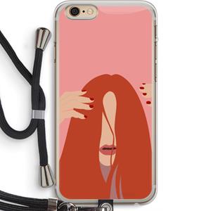 CaseCompany Woke up like this: iPhone 6 PLUS / 6S PLUS Transparant Hoesje met koord
