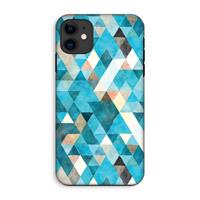 CaseCompany Gekleurde driehoekjes blauw: iPhone 11 Tough Case