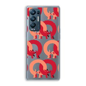 CaseCompany Dogs: Oppo Find X3 Neo Transparant Hoesje