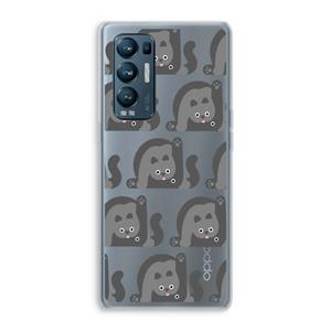 CaseCompany Cats: Oppo Find X3 Neo Transparant Hoesje