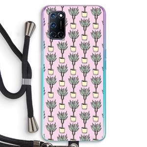 CaseCompany Boompje: Oppo A92 Transparant Hoesje met koord