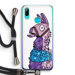 CaseCompany Lama: Huawei P Smart (2019) Transparant Hoesje met koord