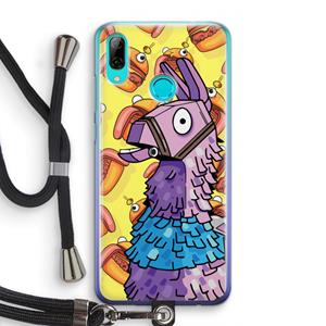 CaseCompany Loot Burger: Huawei P Smart (2019) Transparant Hoesje met koord