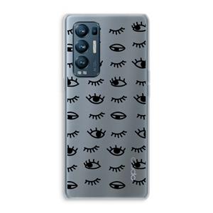 CaseCompany Eye pattern #2: Oppo Find X3 Neo Transparant Hoesje