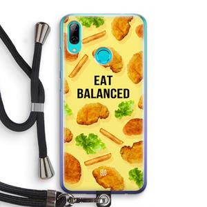 CaseCompany Eat Balanced: Huawei P Smart (2019) Transparant Hoesje met koord