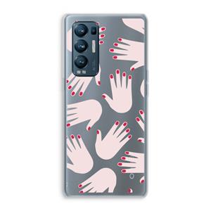 CaseCompany Hands pink: Oppo Find X3 Neo Transparant Hoesje