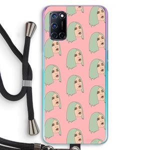 CaseCompany King Kylie: Oppo A92 Transparant Hoesje met koord