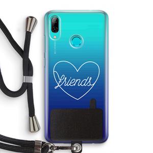CaseCompany Friends heart pastel: Huawei P Smart (2019) Transparant Hoesje met koord