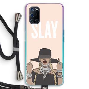 CaseCompany Slay All Day: Oppo A92 Transparant Hoesje met koord