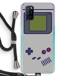 CaseCompany Game On: Oppo A92 Transparant Hoesje met koord