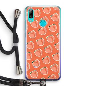 CaseCompany Just peachy: Huawei P Smart (2019) Transparant Hoesje met koord
