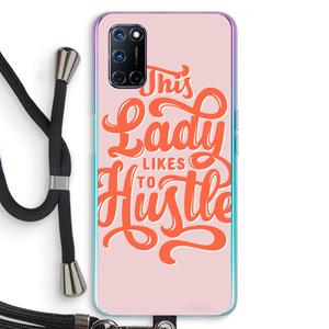 CaseCompany Hustle Lady: Oppo A92 Transparant Hoesje met koord