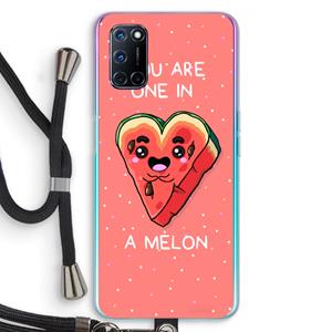 CaseCompany One In A Melon: Oppo A92 Transparant Hoesje met koord