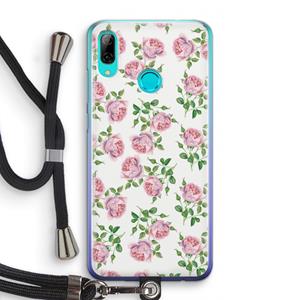 CaseCompany Kleine roosjes: Huawei P Smart (2019) Transparant Hoesje met koord