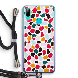 CaseCompany Colored Giraffe: Huawei P Smart (2019) Transparant Hoesje met koord