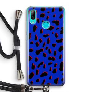 CaseCompany Blue Leopard: Huawei P Smart (2019) Transparant Hoesje met koord