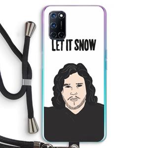 CaseCompany Let It Snow: Oppo A92 Transparant Hoesje met koord