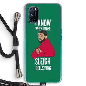 CaseCompany Sleigh Bells Ring: Oppo A92 Transparant Hoesje met koord