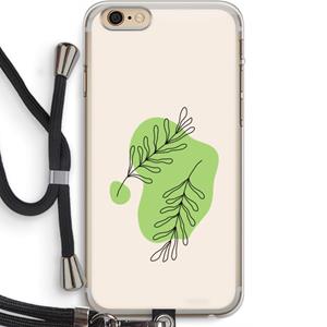 CaseCompany Beleaf in you: iPhone 6 PLUS / 6S PLUS Transparant Hoesje met koord