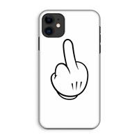 CaseCompany Middle finger white: iPhone 11 Tough Case