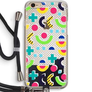 CaseCompany 8-bit N°1: iPhone 6 / 6S Transparant Hoesje met koord