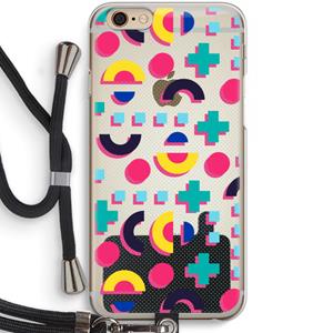 CaseCompany 8-bit N°2: iPhone 6 / 6S Transparant Hoesje met koord