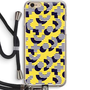 CaseCompany 8-bit N°3: iPhone 6 / 6S Transparant Hoesje met koord