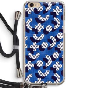CaseCompany 8-bit N°5: iPhone 6 / 6S Transparant Hoesje met koord