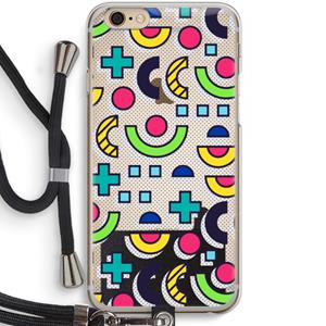 CaseCompany 8-bit N°6: iPhone 6 / 6S Transparant Hoesje met koord