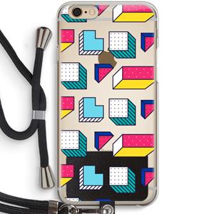 CaseCompany 8-bit N°7: iPhone 6 / 6S Transparant Hoesje met koord