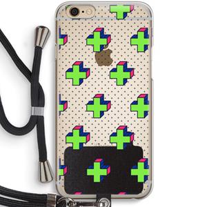 CaseCompany 8-bit N°10: iPhone 6 / 6S Transparant Hoesje met koord